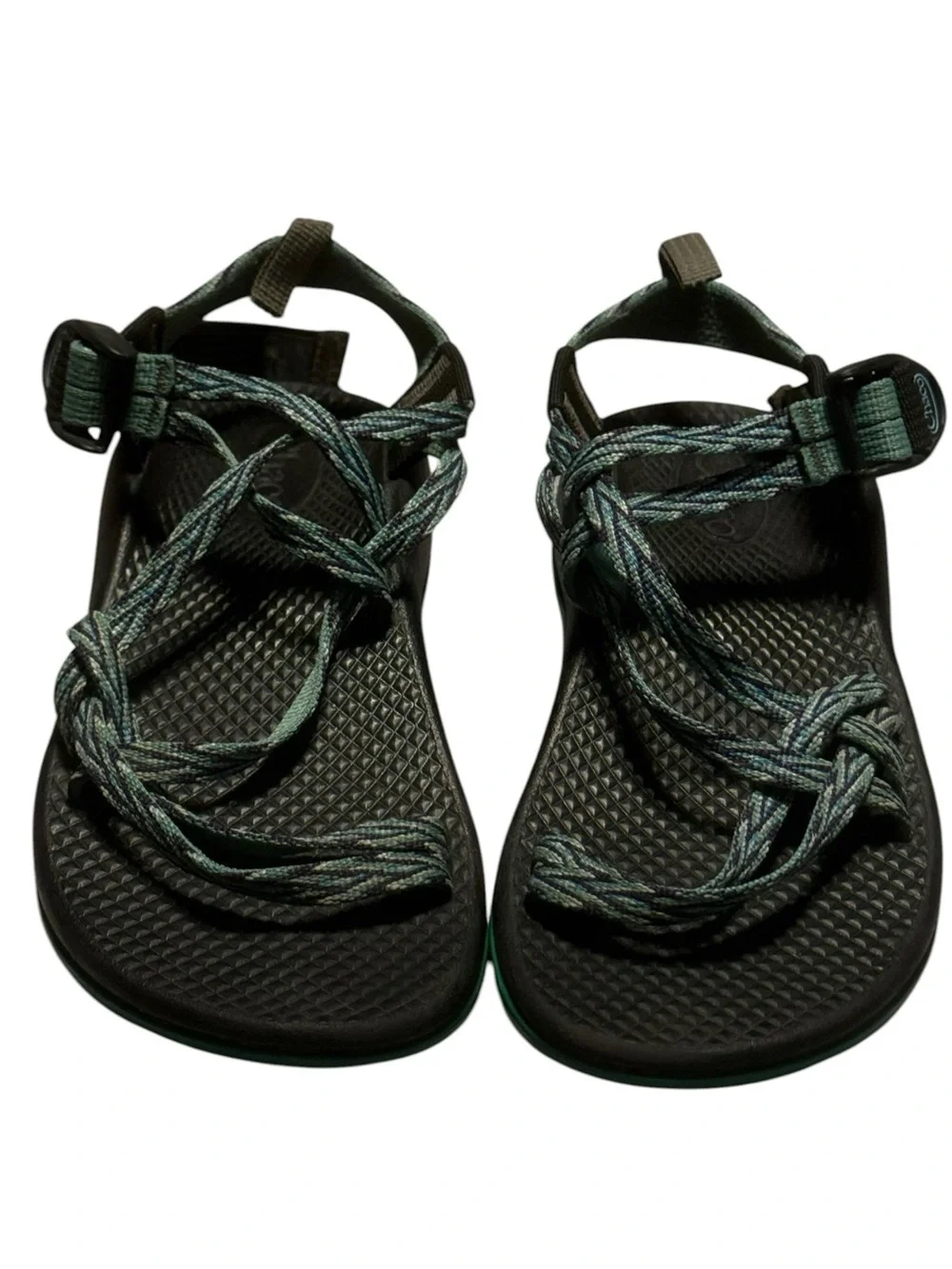 Chaco Kids ZX1 Classic Strappy Sandals – Teal/Green Pattern size 2